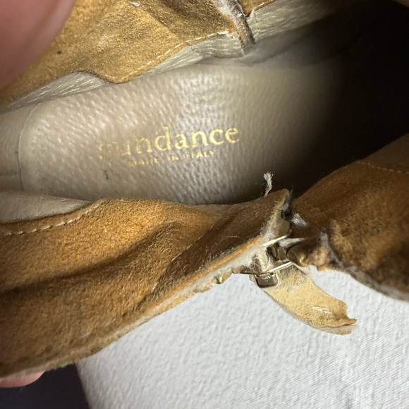 Sundance Dan Post Tan Suede Cowgirl Western Booties Country Westernwear - Picture 5 of 10